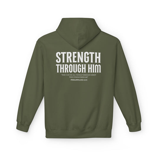 Miracle Crafted Hoodie - "Strength Through Him" Philippians 4:13