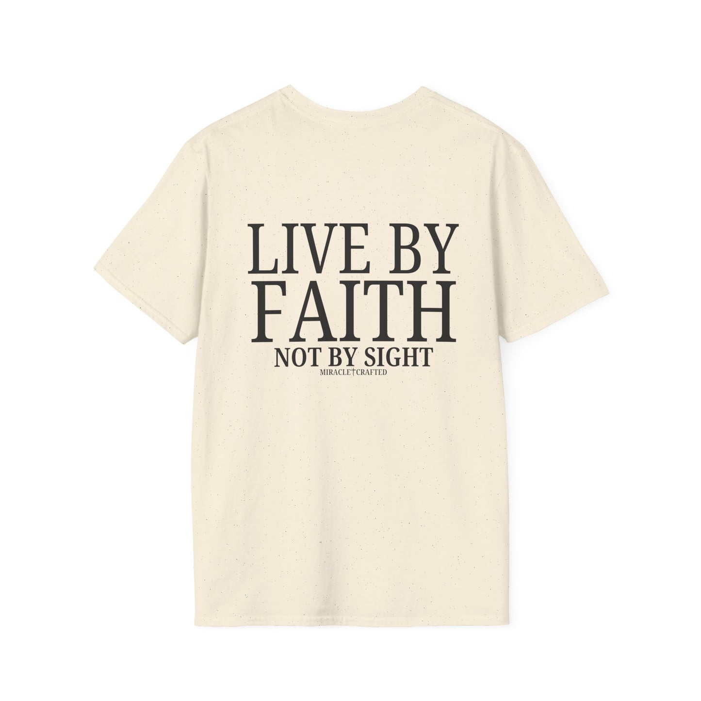 Miracle Crafted Tee - "Faith > Feelings" Front & Back Logo
