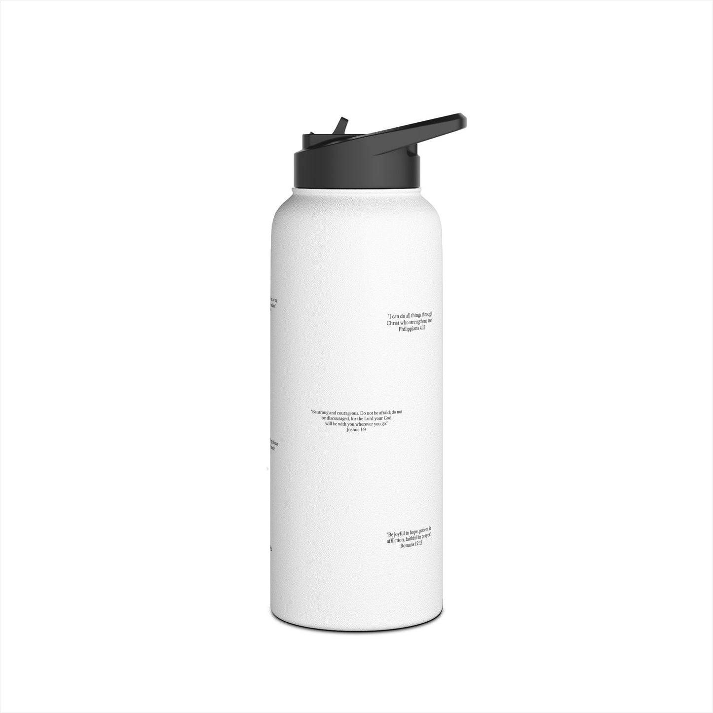 Crafted Cups - White Scripture Bottle (18oz, 30oz)