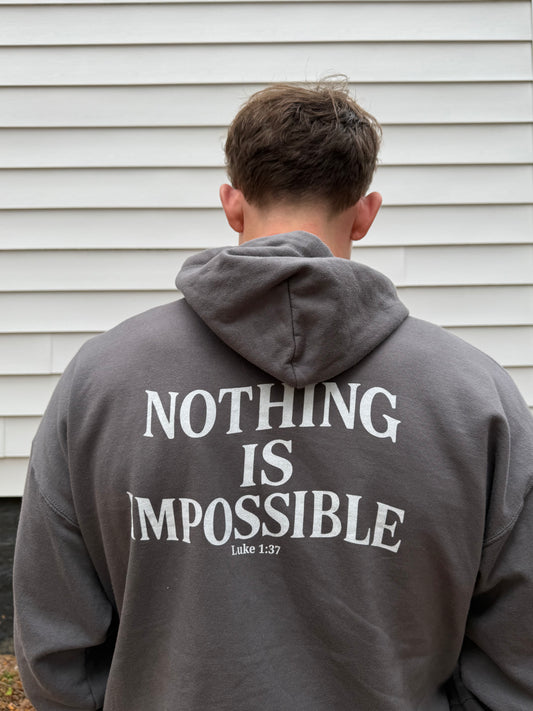 Miracle Crafted Hoodie - Luke 1:37 "Nothing Is Impossible"