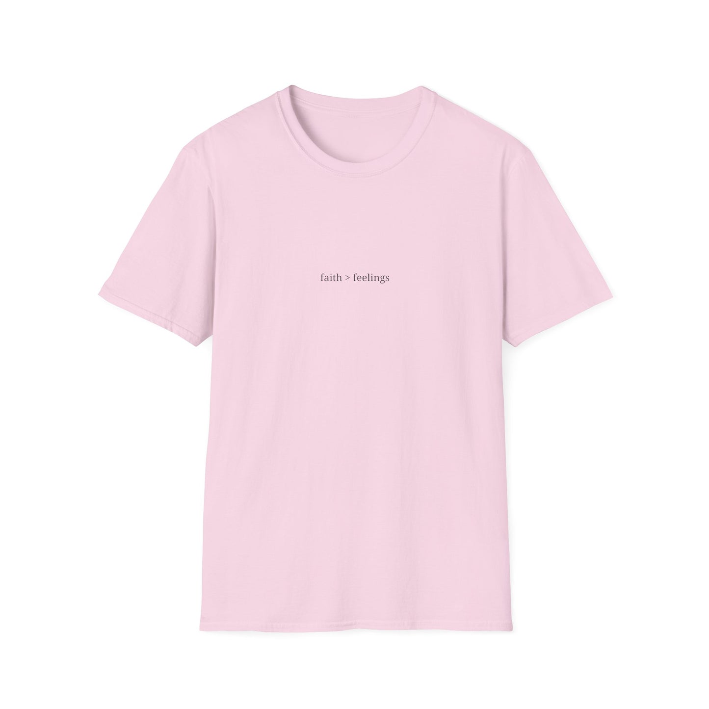 Miracle Crafted Tee - "Faith > Feelings" Front & Back Logo