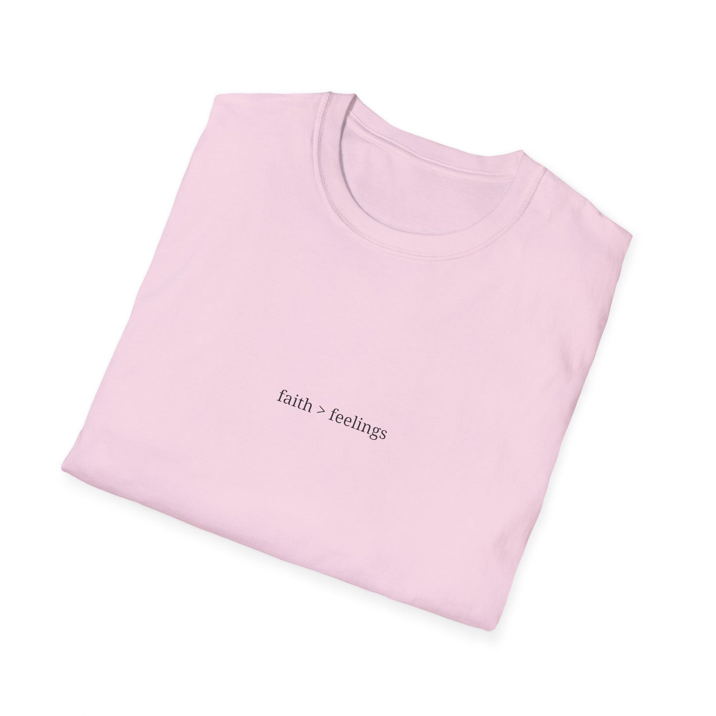 Miracle Crafted Tee - "Faith > Feelings" Front & Back Logo