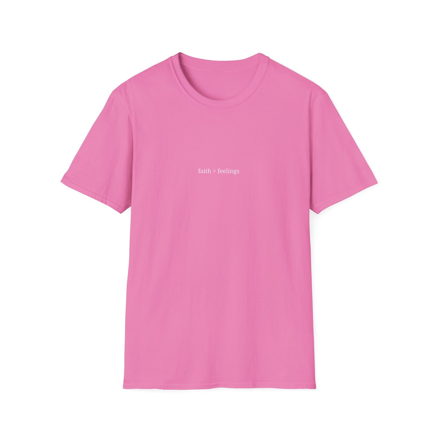 Miracle Crafted Tee - "Faith > Feelings" Front & Back Logo