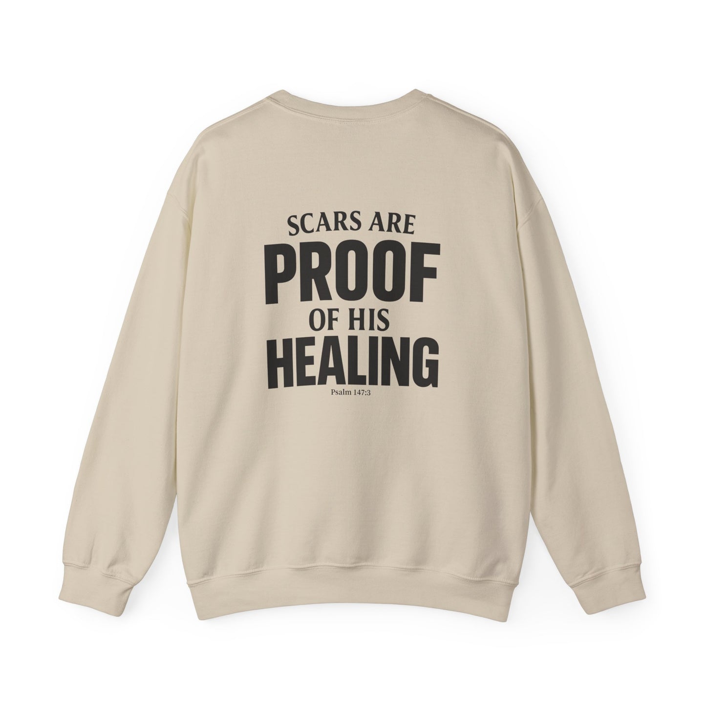Miracle Crafted Crewneck - Scars Are Proof Of His Healing
