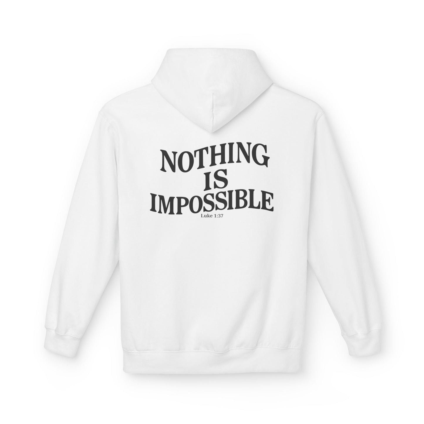 Miracle Crafted Hoodie - Luke 1:37 "Nothing Is Impossible"