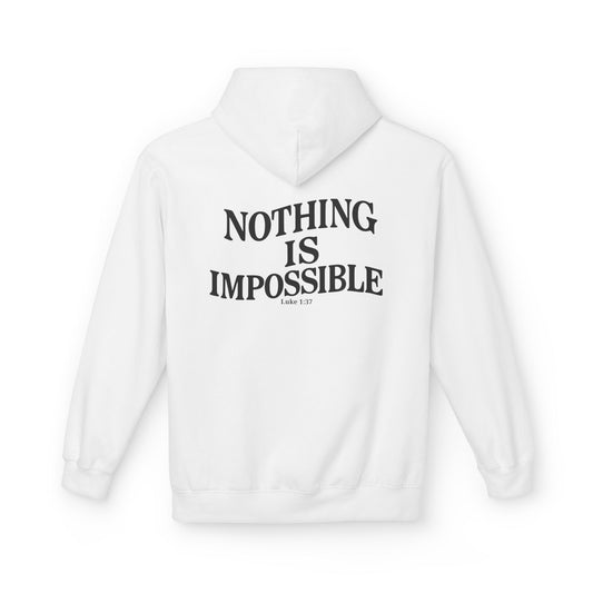 Miracle Crafted Hoodie - Luke 1:37 "Nothing Is Impossible"