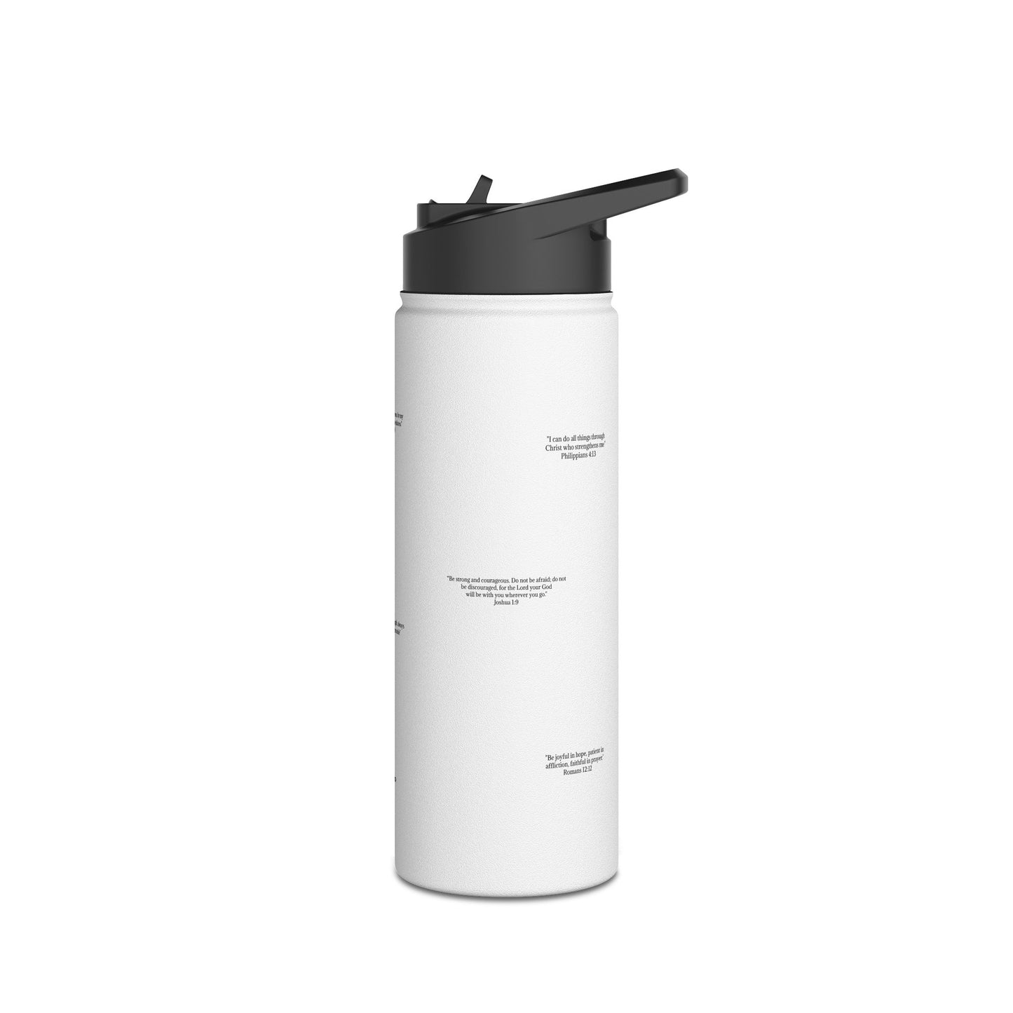 Crafted Cups - White Scripture Bottle (18oz, 30oz)