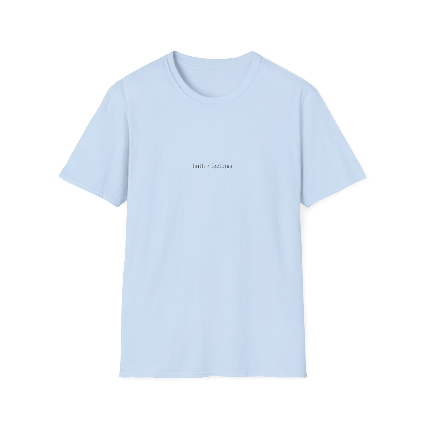 Miracle Crafted Tee - "Faith > Feelings" Front & Back Logo
