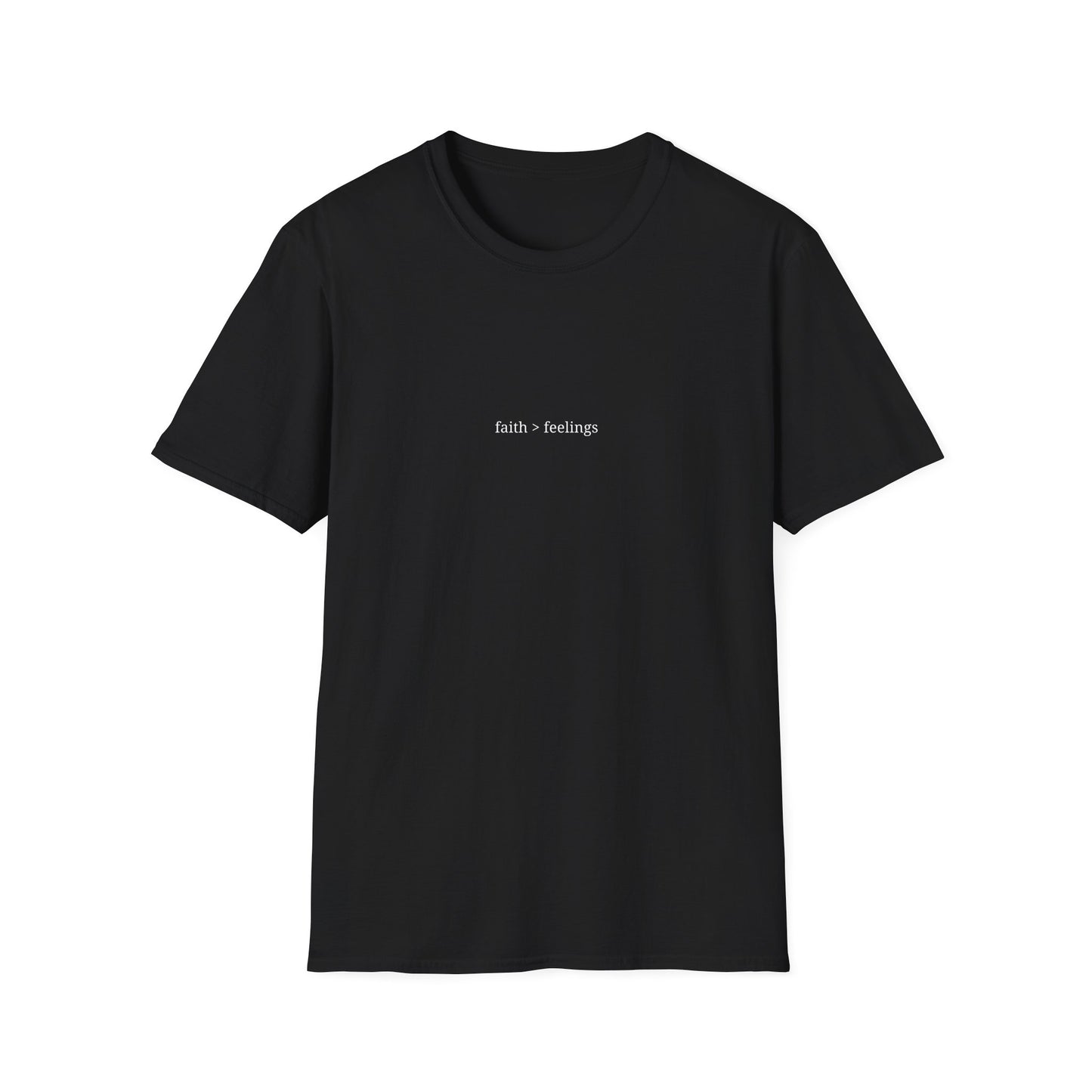 Miracle Crafted Tee - "Faith > Feelings" Front & Back Logo