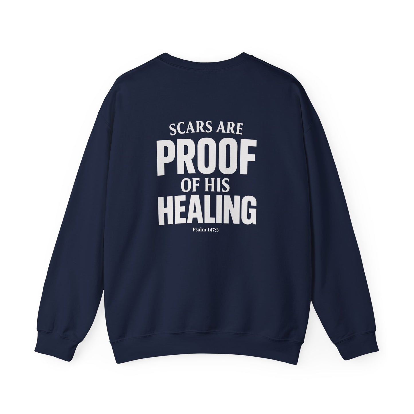 Miracle Crafted Crewneck - Scars Are Proof Of His Healing