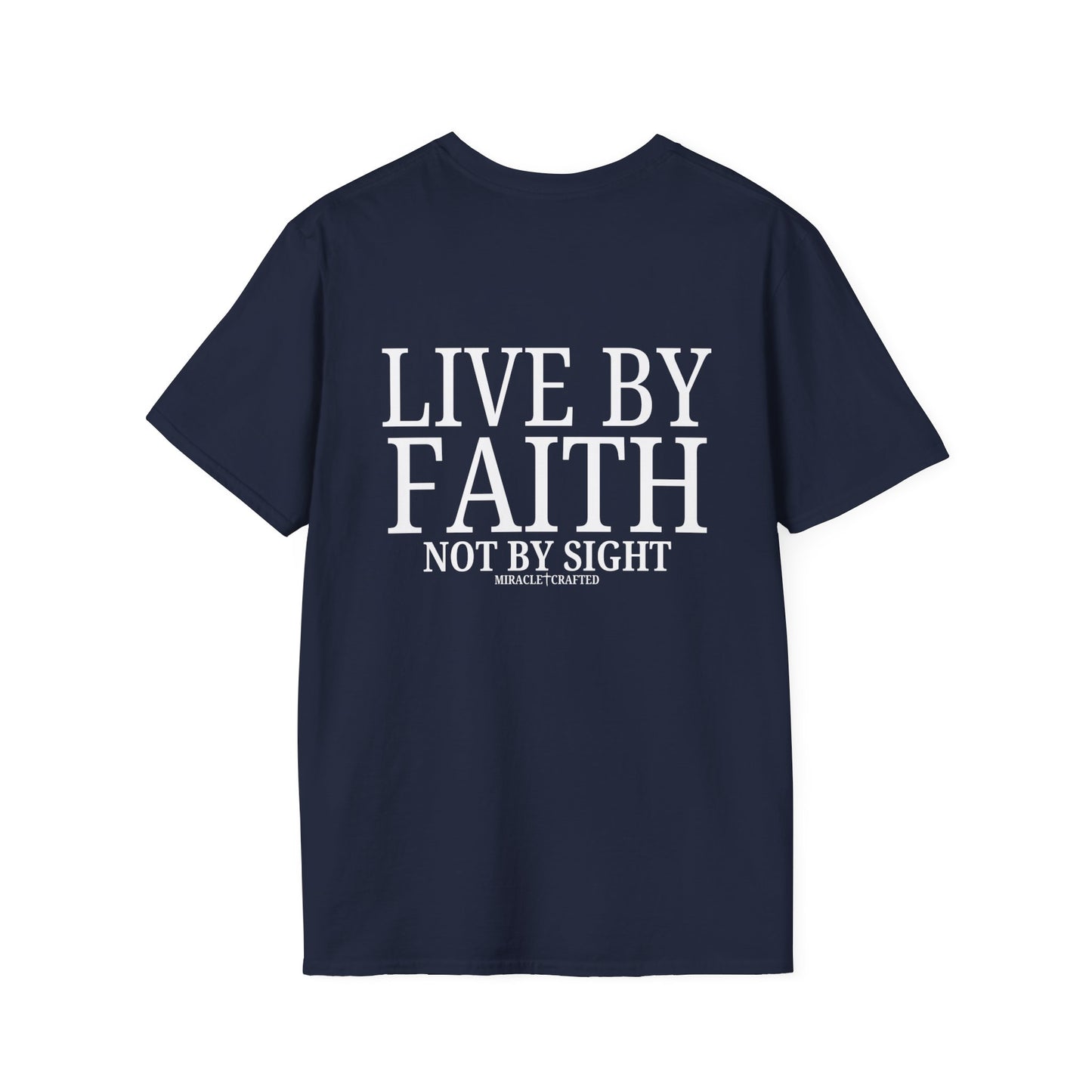 Miracle Crafted Tee - "Faith > Feelings" Front & Back Logo