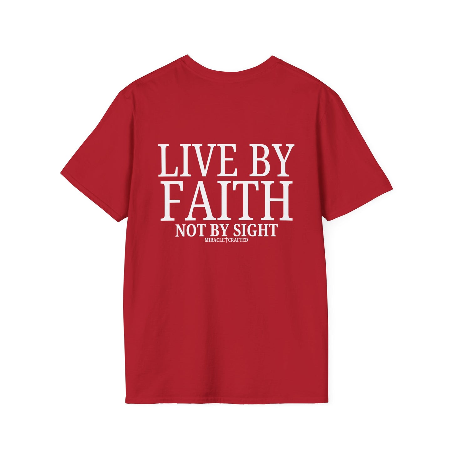 Miracle Crafted Tee - "Faith > Feelings" Front & Back Logo