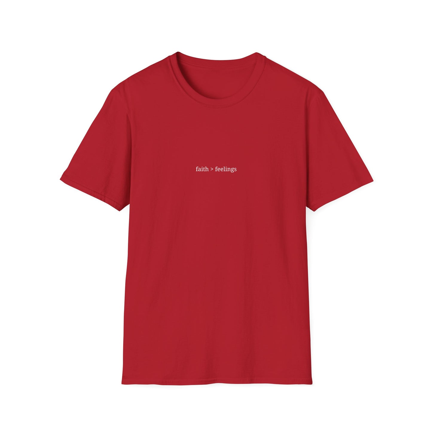 Miracle Crafted Tee - "Faith > Feelings" Front & Back Logo