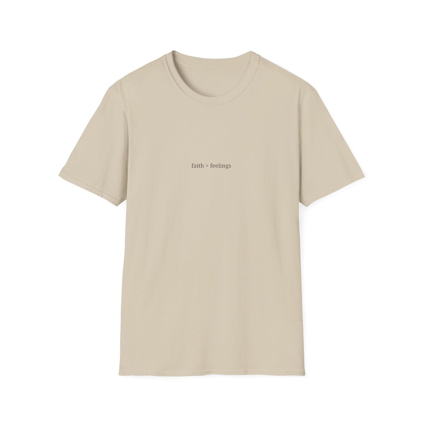 Miracle Crafted Tee - "Faith > Feelings" Front & Back Logo
