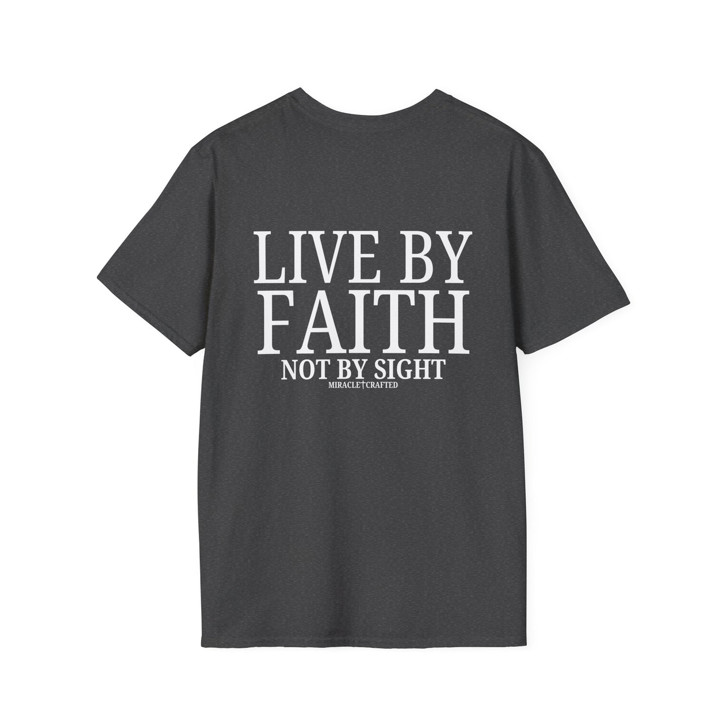 Miracle Crafted Tee - "Faith > Feelings" Front & Back Logo