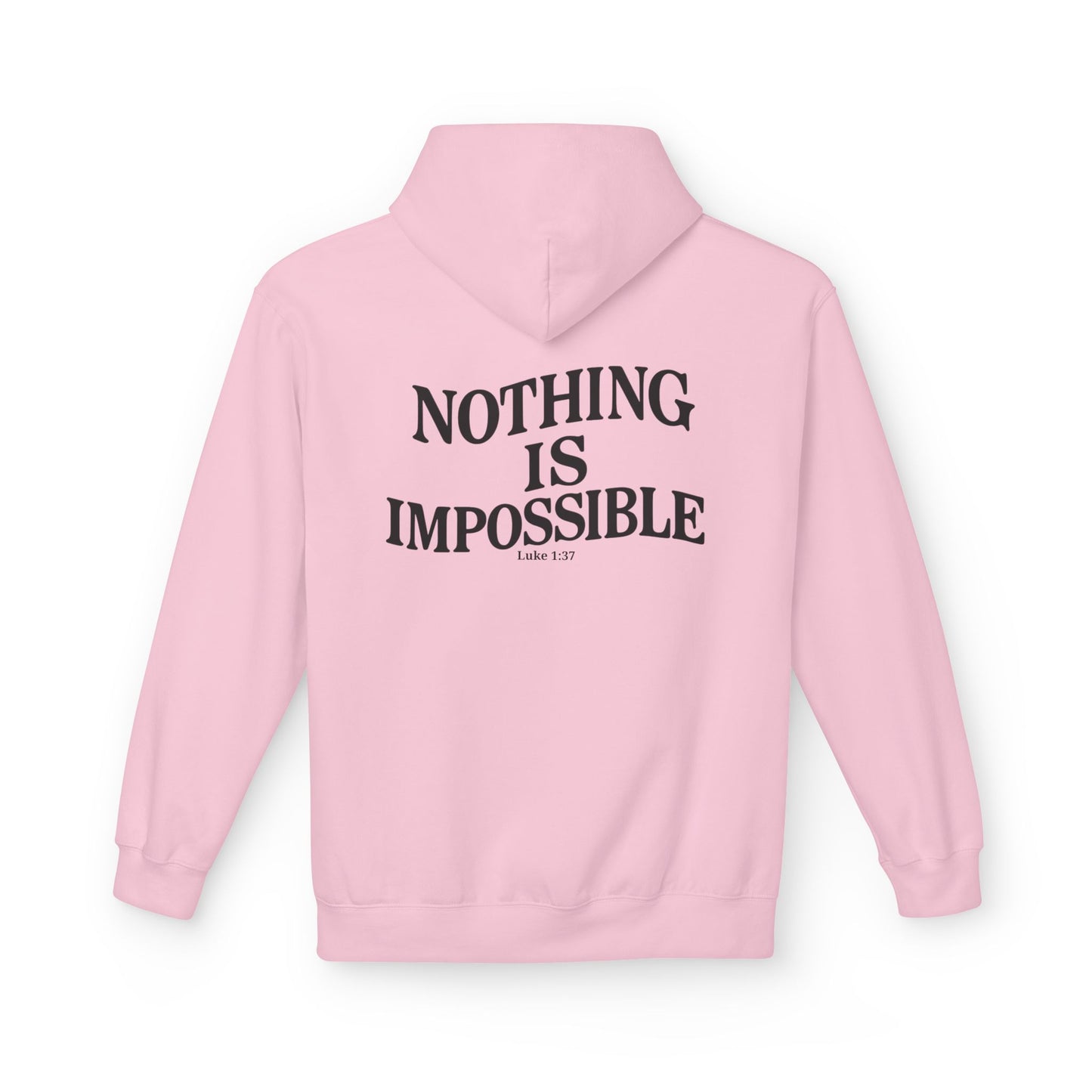 Miracle Crafted Hoodie - Luke 1:37 "Nothing Is Impossible"