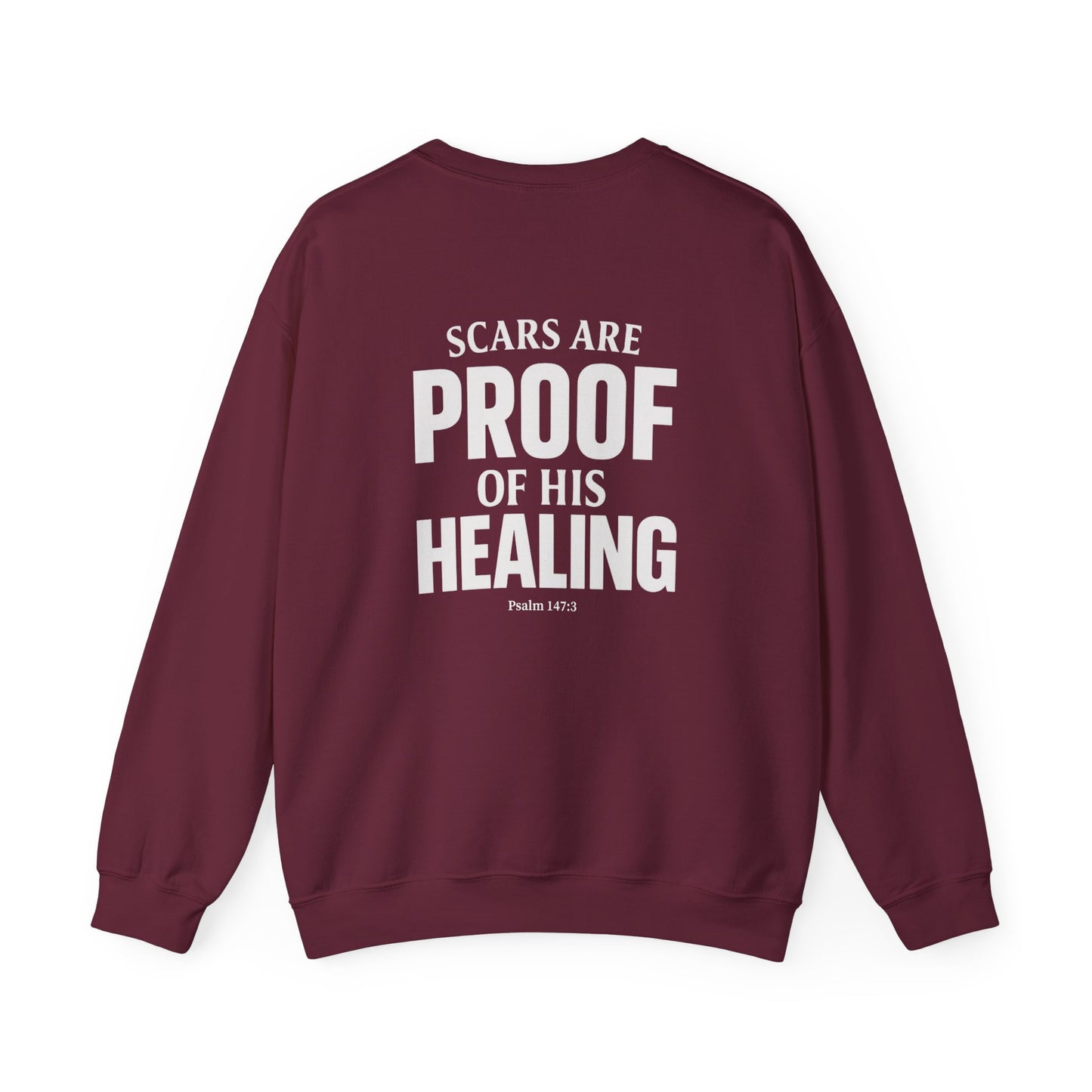 Miracle Crafted Crewneck - Scars Are Proof Of His Healing