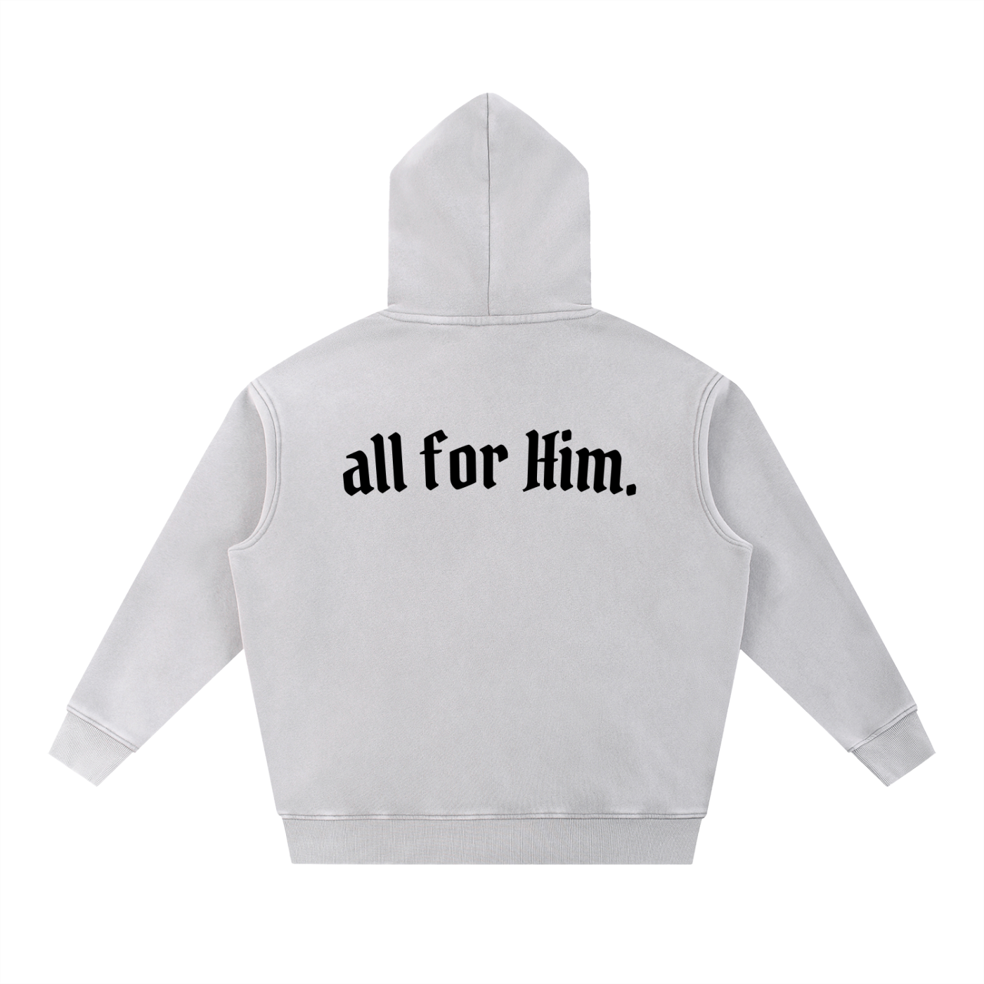 "All For Him" Snow-Washed Signature Hoodie — Light