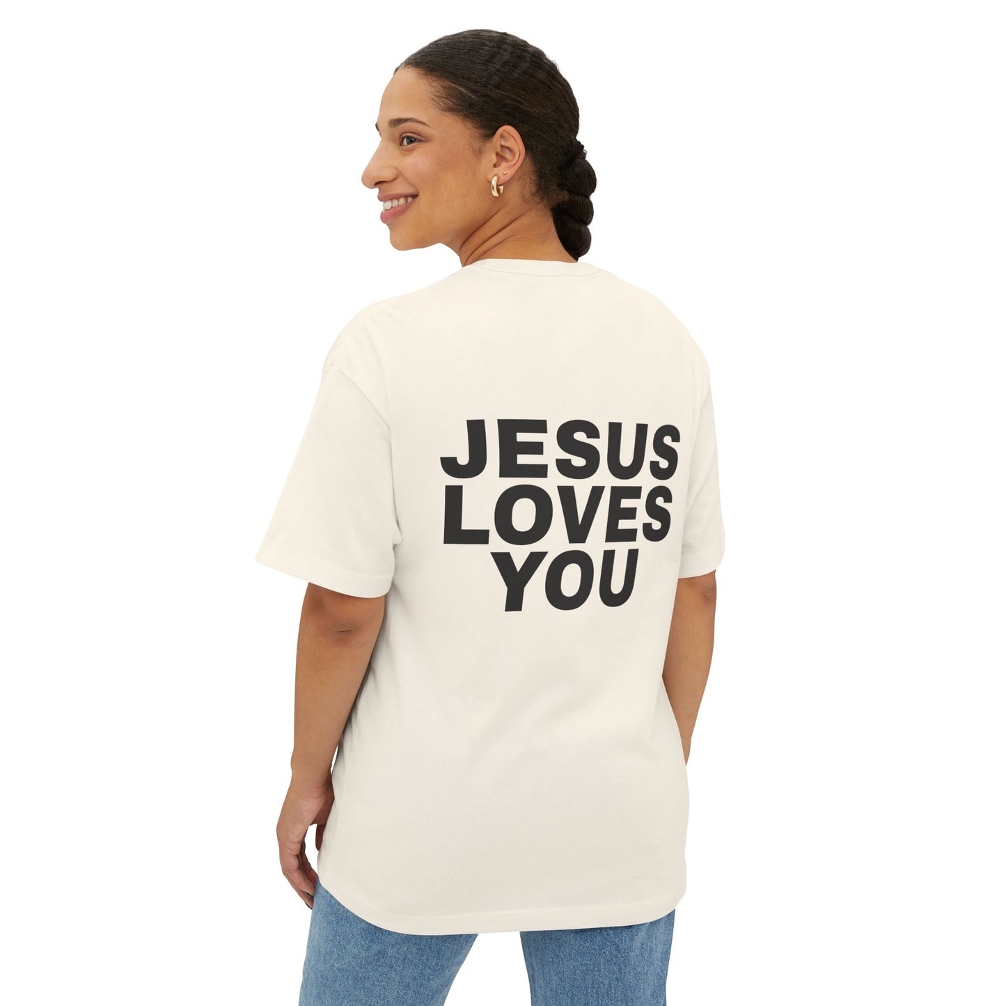 Miracle Crafted Oversized Tee - Jesus Loves You
