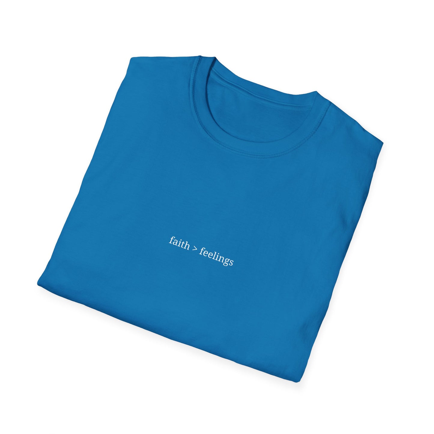 Miracle Crafted Tee - "Faith > Feelings" Front & Back Logo