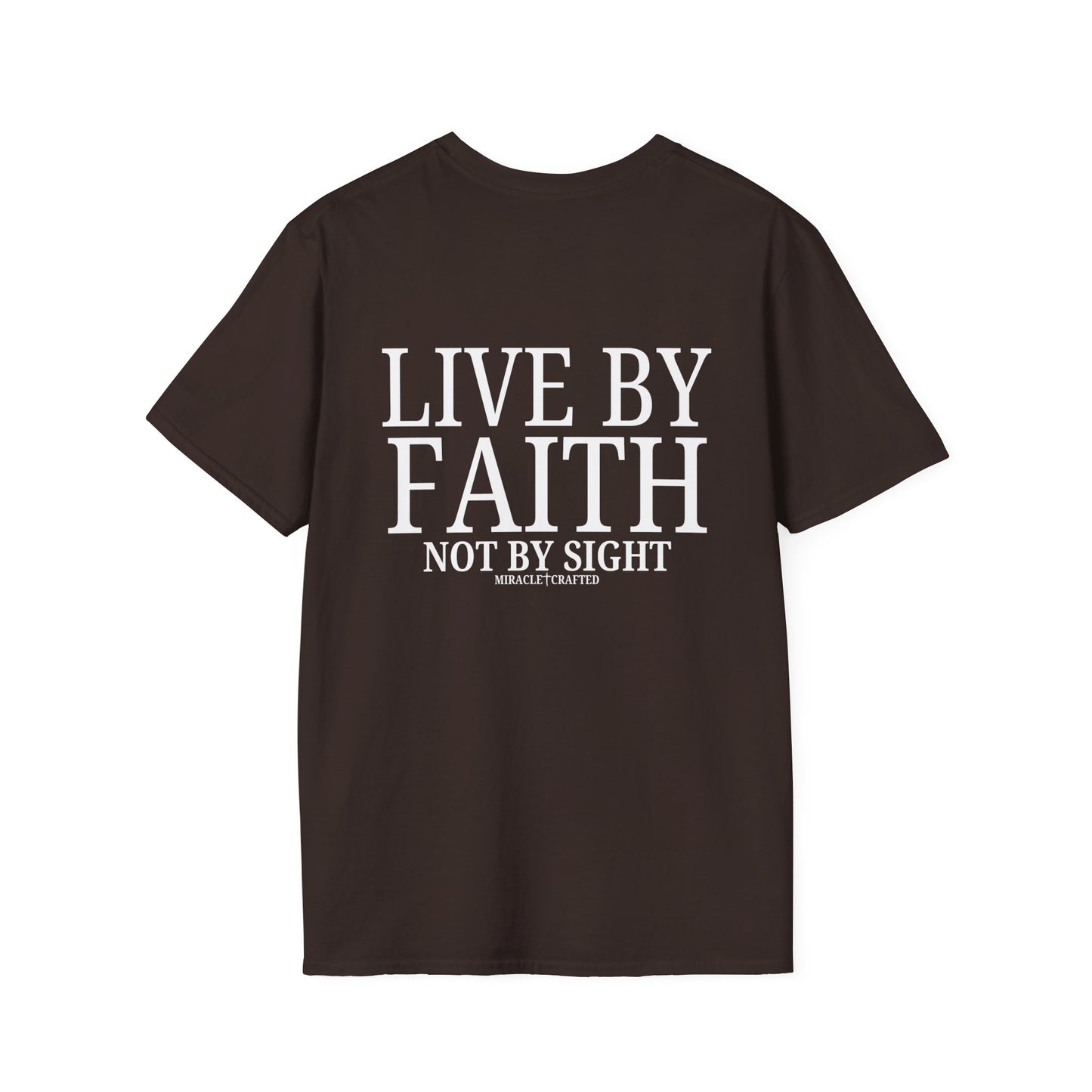 Miracle Crafted Tee - "Faith > Feelings" Front & Back Logo