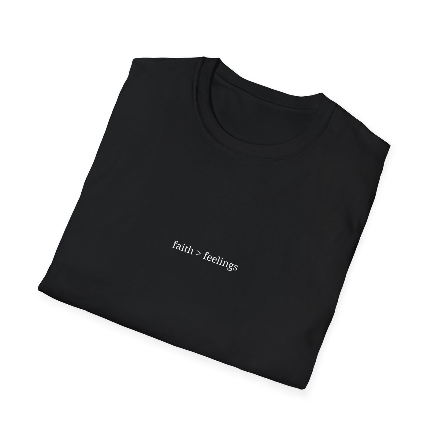 Miracle Crafted Tee - "Faith > Feelings" Front & Back Logo