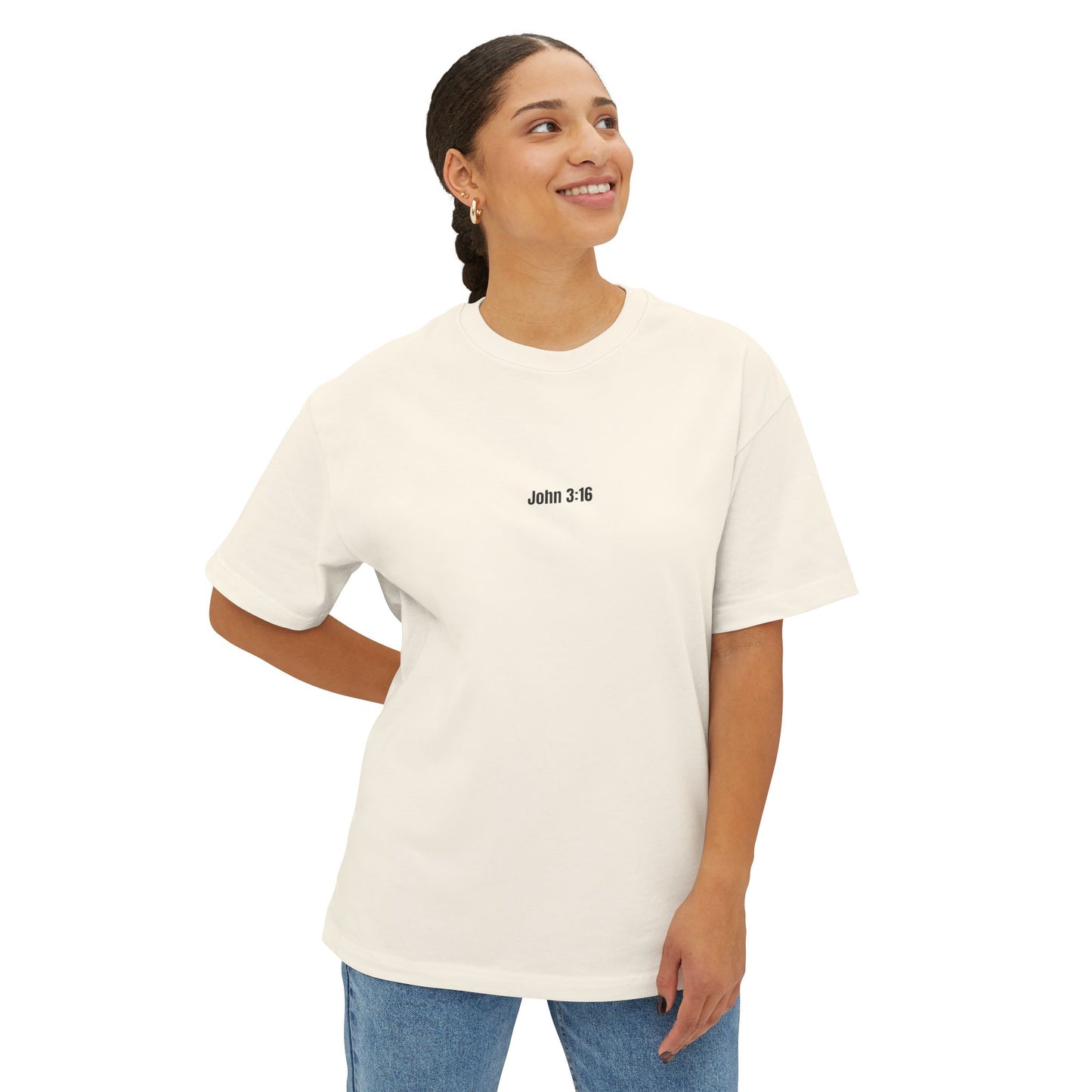Miracle Crafted Oversized Tee - Jesus Loves You