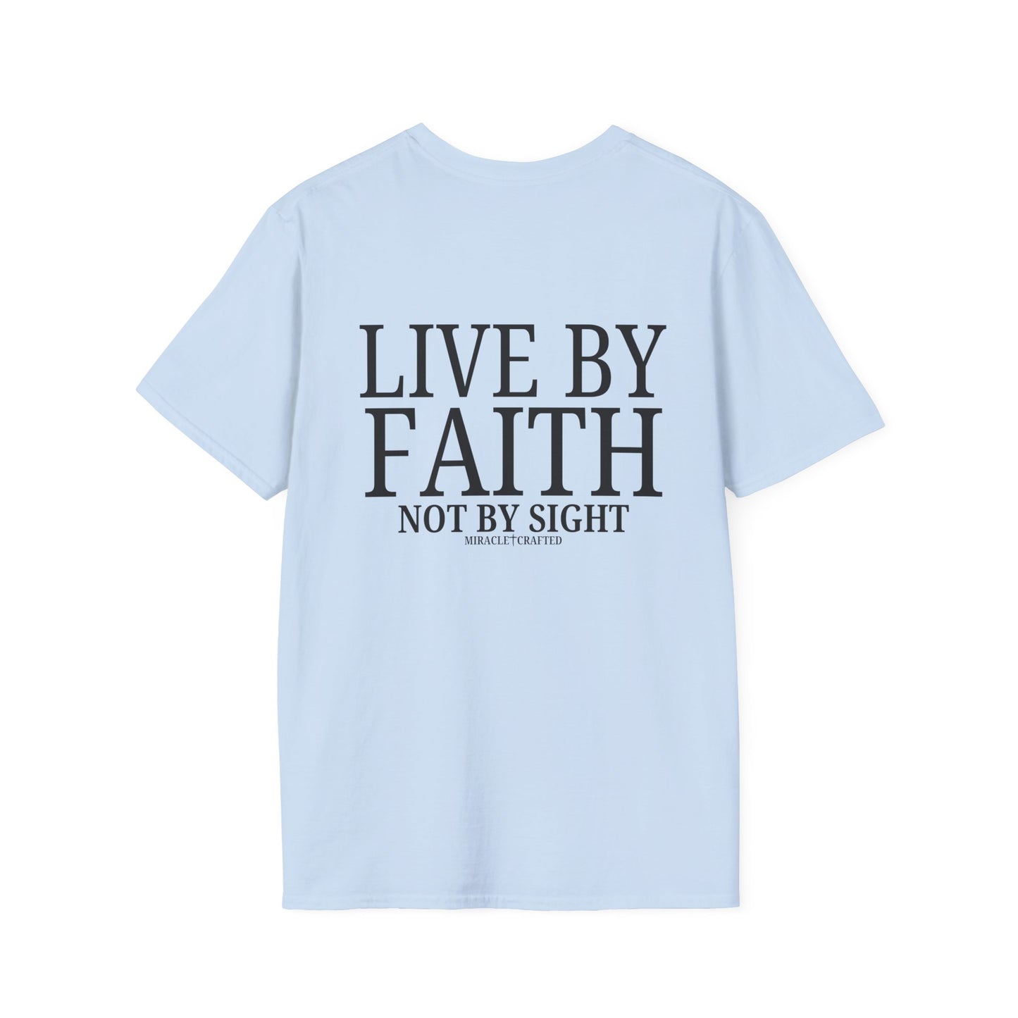 Miracle Crafted Tee - "Faith > Feelings" Front & Back Logo