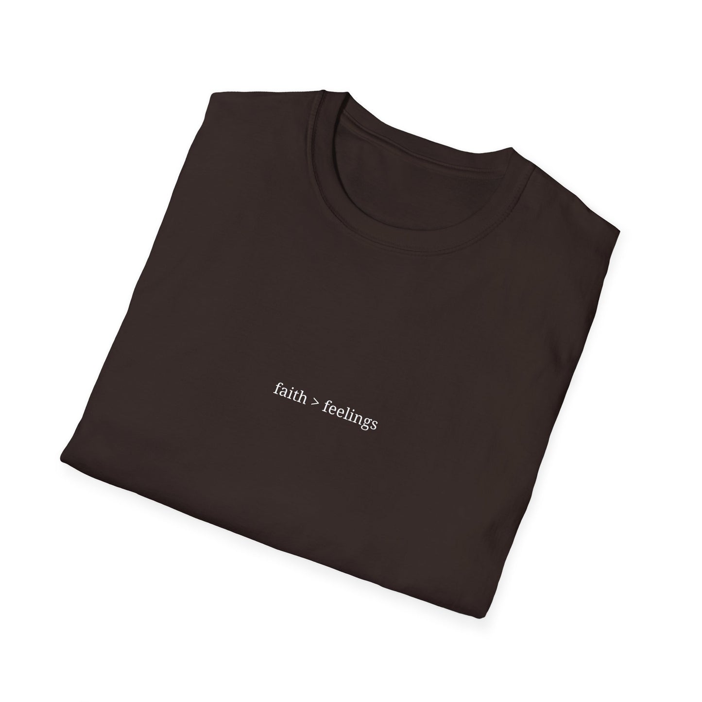 Miracle Crafted Tee - "Faith > Feelings" Front & Back Logo