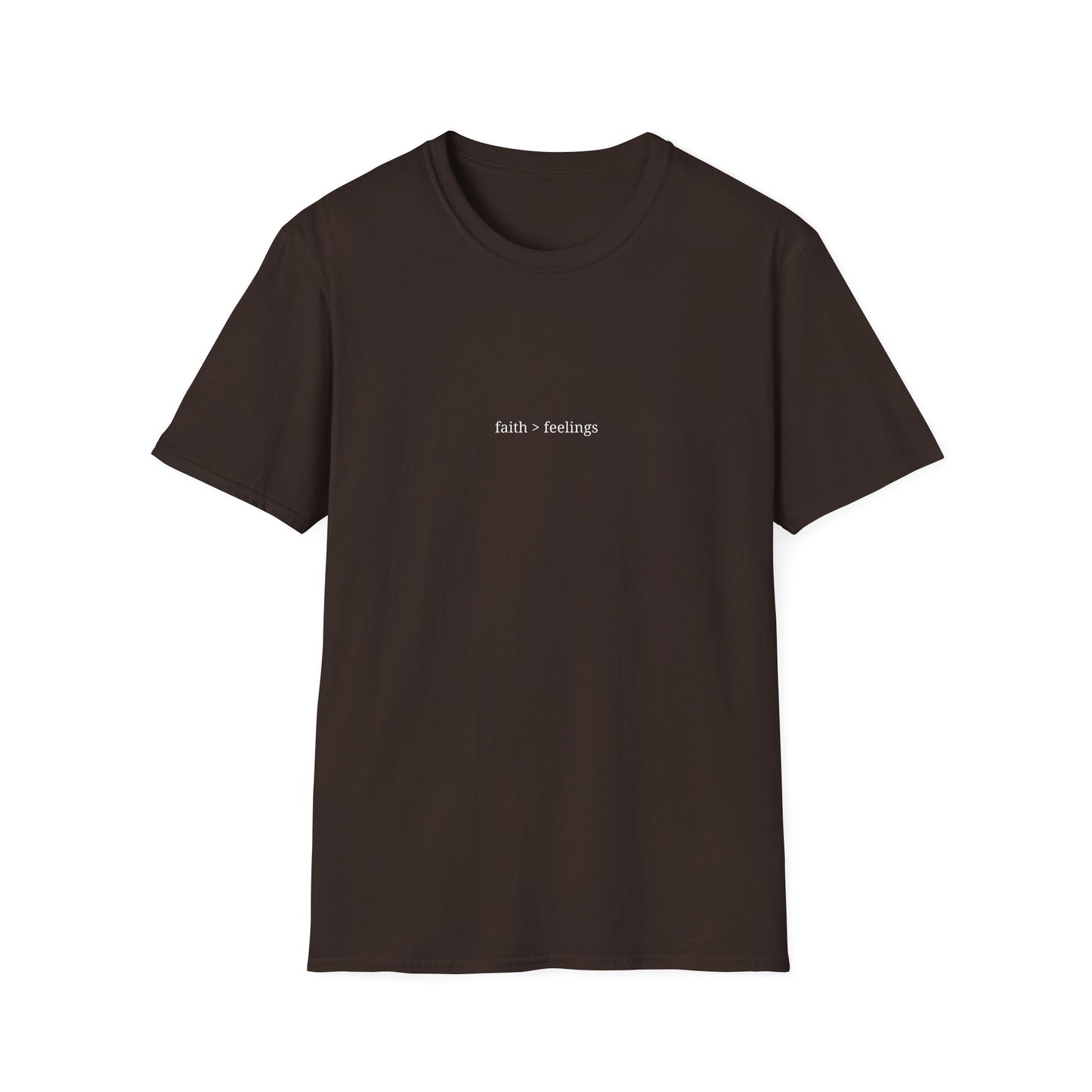 Miracle Crafted Tee - "Faith > Feelings" Front & Back Logo