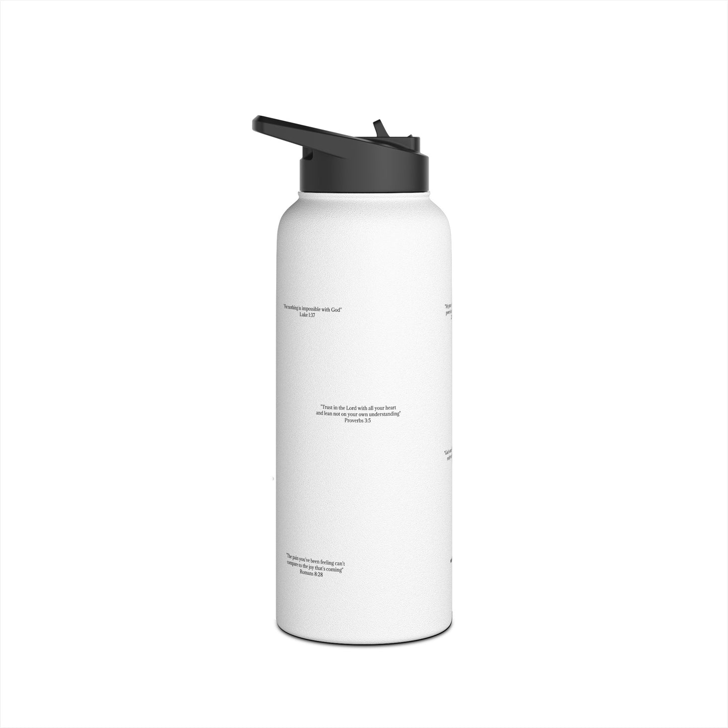 Crafted Cups - White Scripture Bottle (18oz, 30oz)