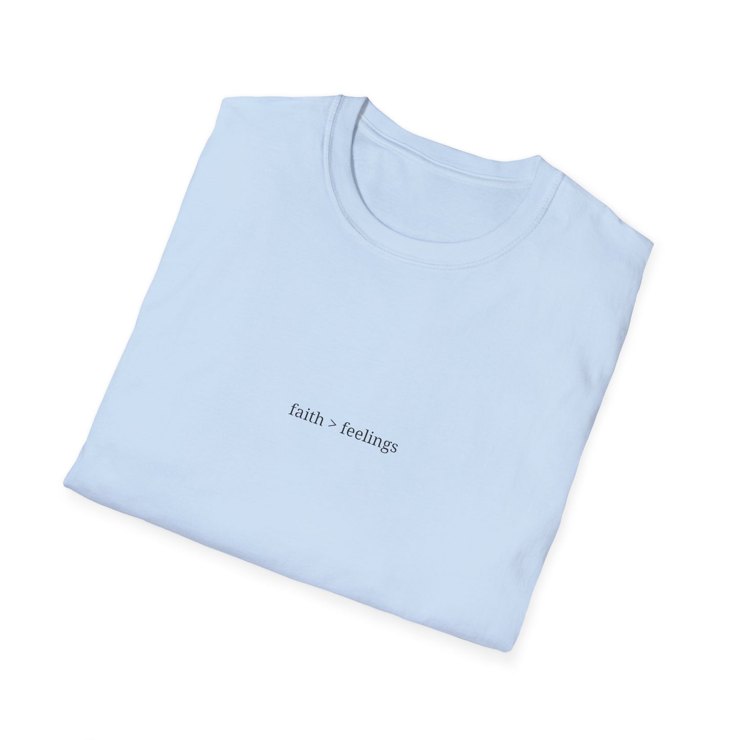 Miracle Crafted Tee - "Faith > Feelings" Front & Back Logo