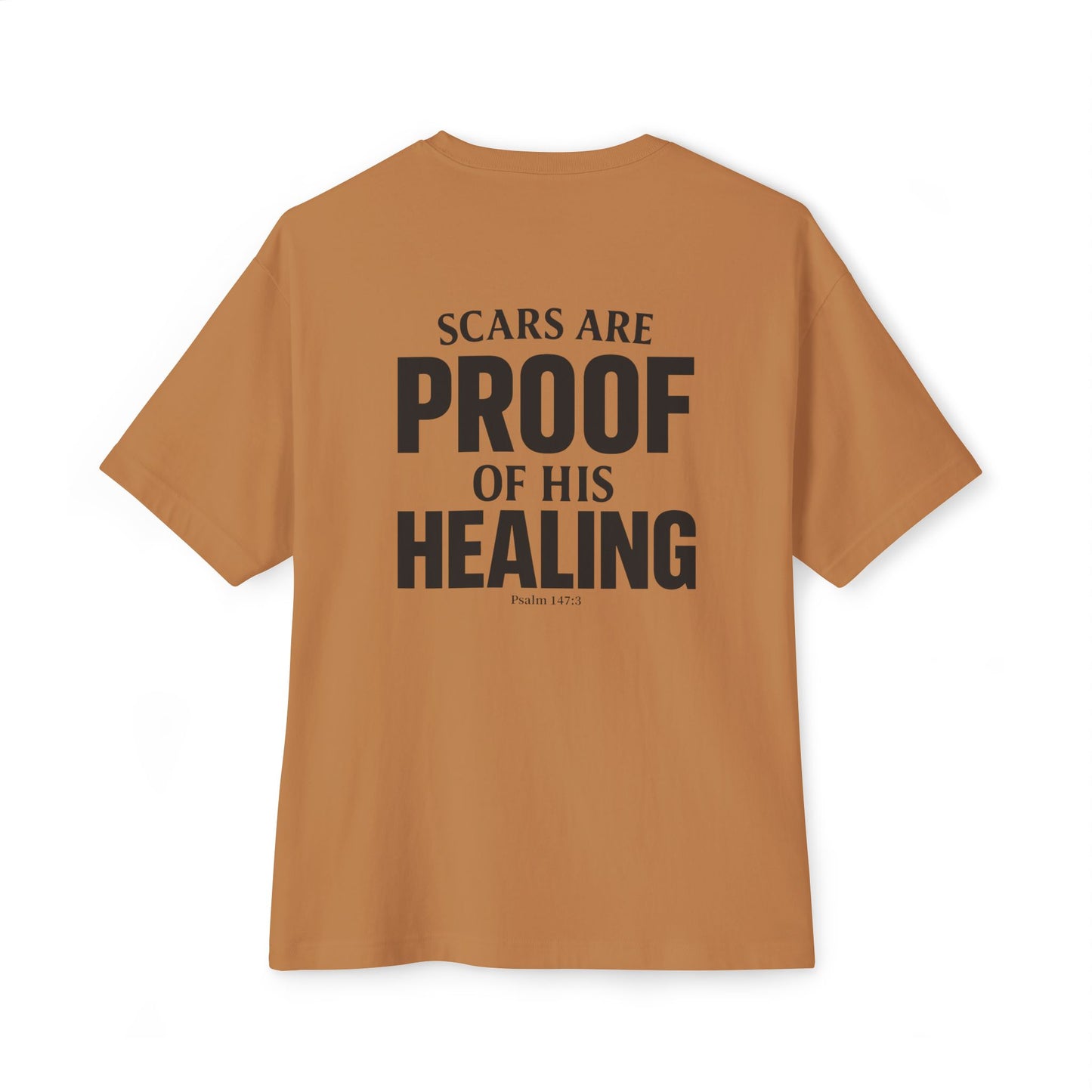 Miracle Crafted Oversized Tee - Scars Are Proof Of His Healing