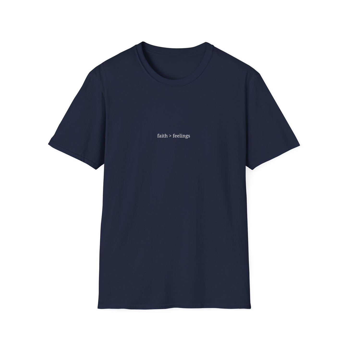 Miracle Crafted Tee - "Faith > Feelings" Front & Back Logo