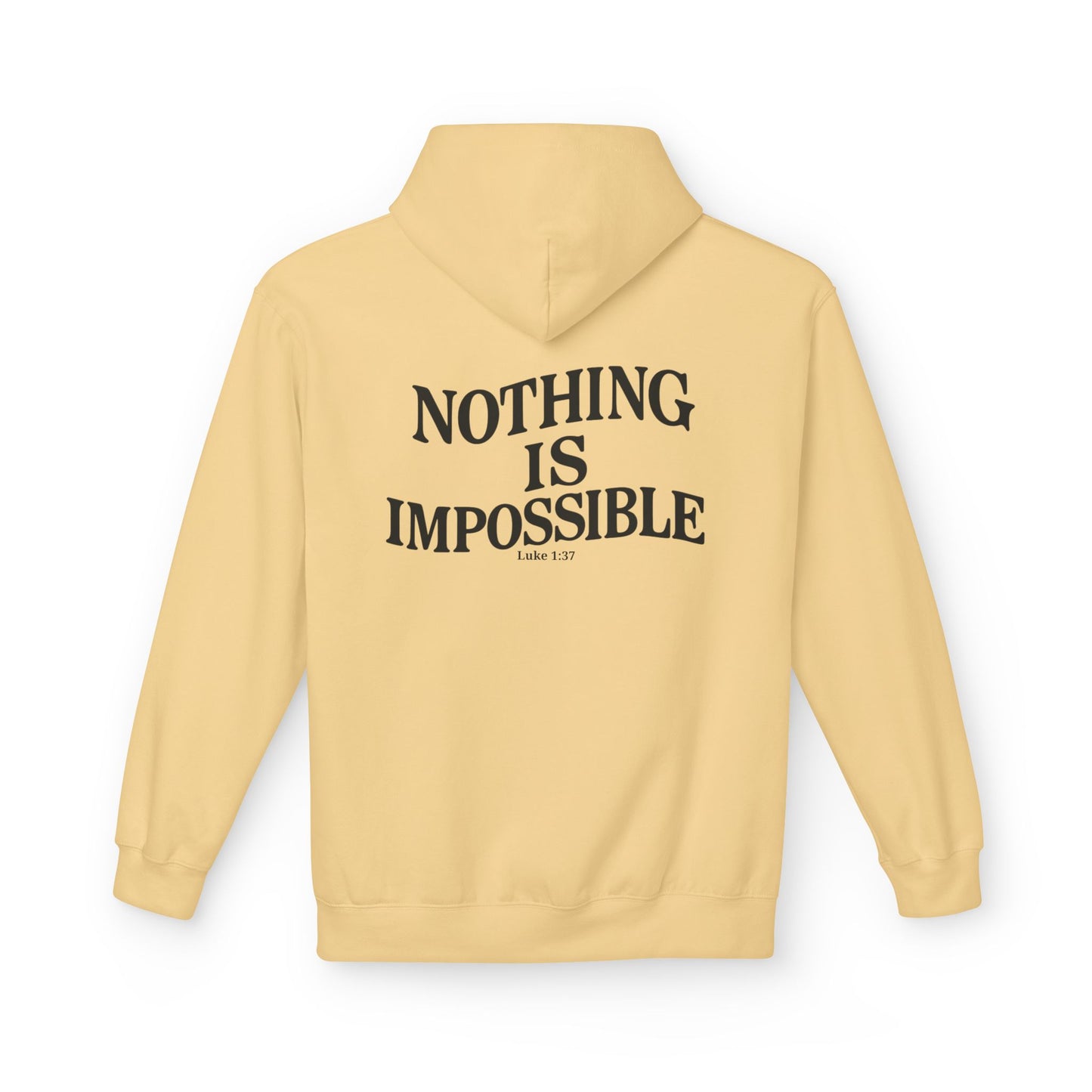 Miracle Crafted Hoodie - Luke 1:37 "Nothing Is Impossible"