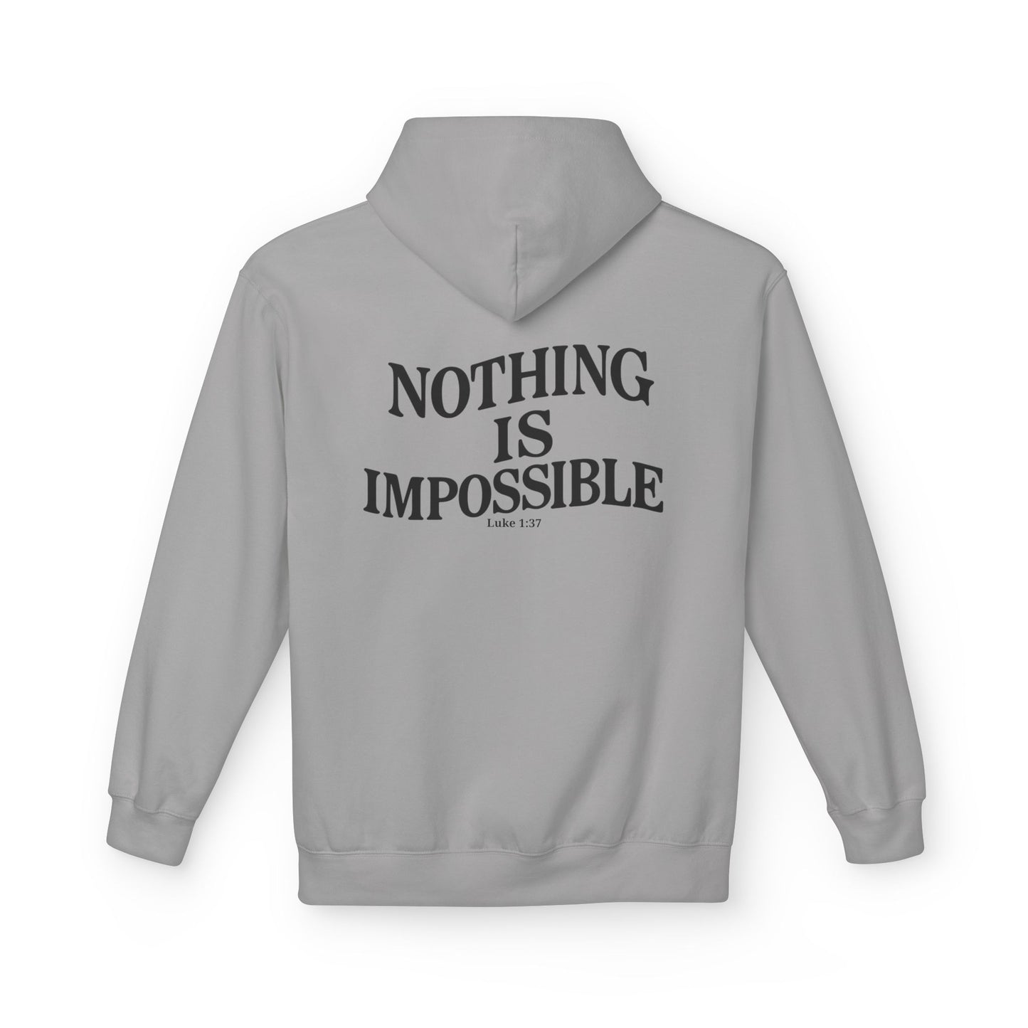 Miracle Crafted Hoodie - Luke 1:37 "Nothing Is Impossible"