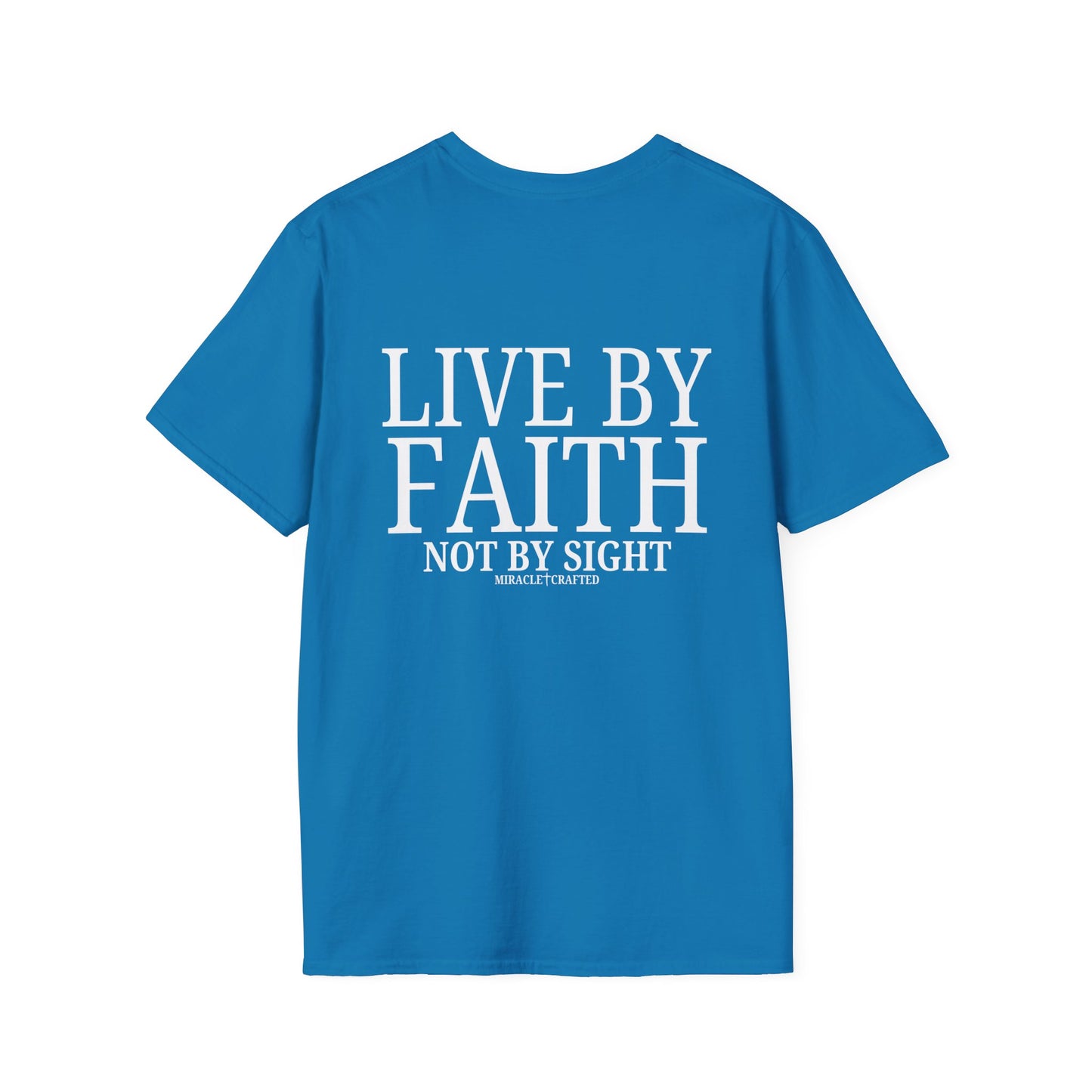 Miracle Crafted Tee - "Faith > Feelings" Front & Back Logo