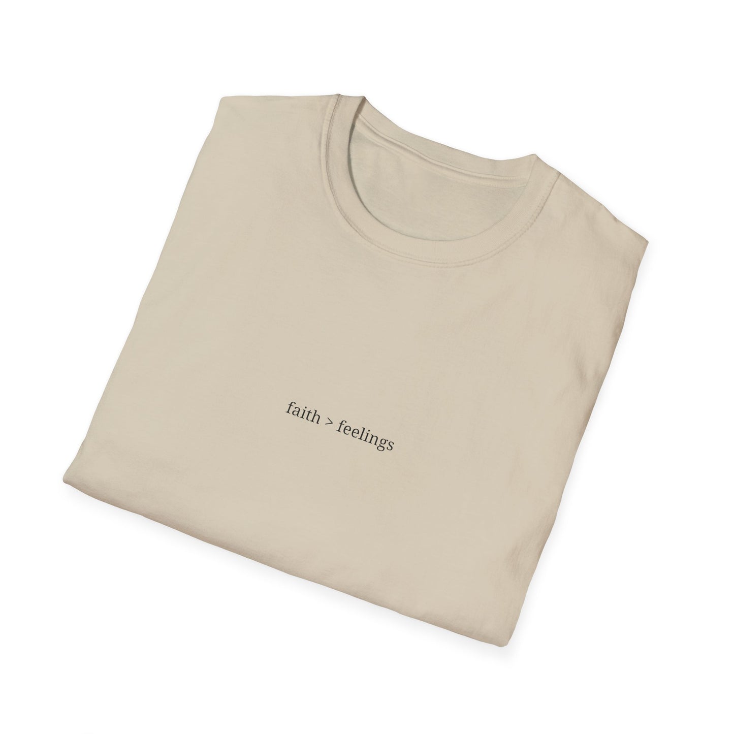 Miracle Crafted Tee - "Faith > Feelings" Front & Back Logo