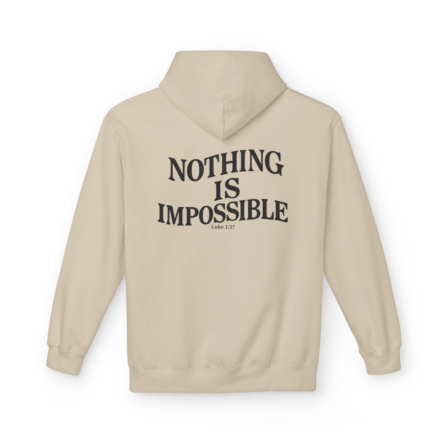 Miracle Crafted Hoodie - Luke 1:37 "Nothing Is Impossible"