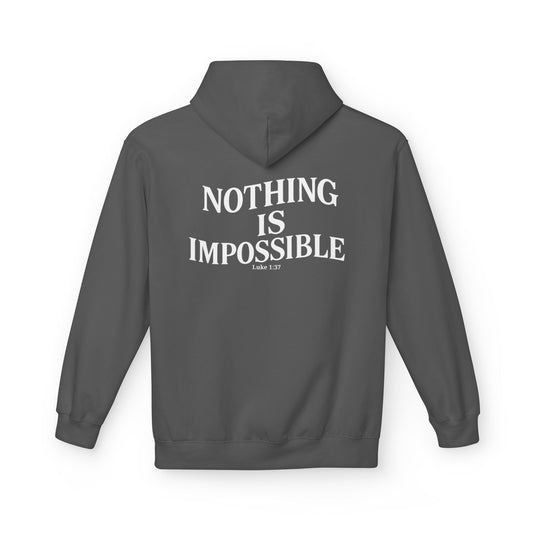 Miracle Crafted Hoodie - Luke 1:37 "Nothing Is Impossible"