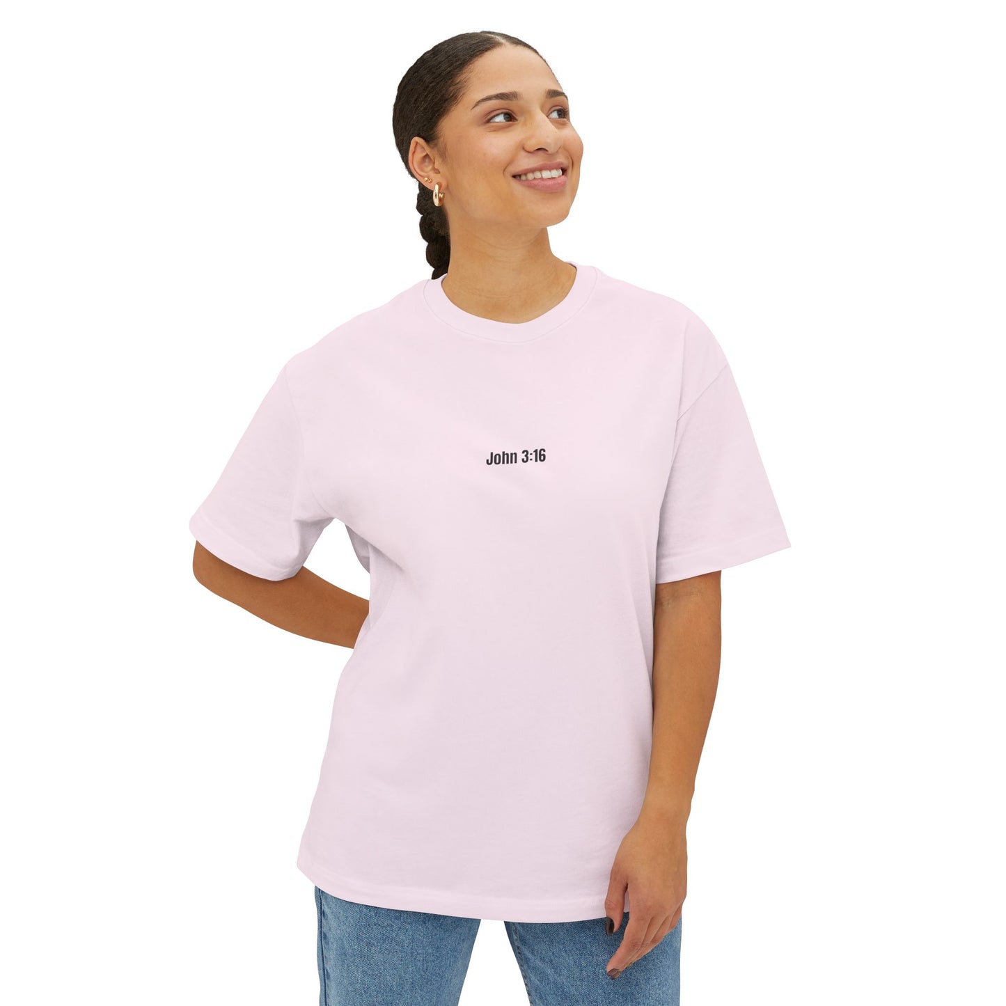 Miracle Crafted Oversized Tee - Jesus Loves You