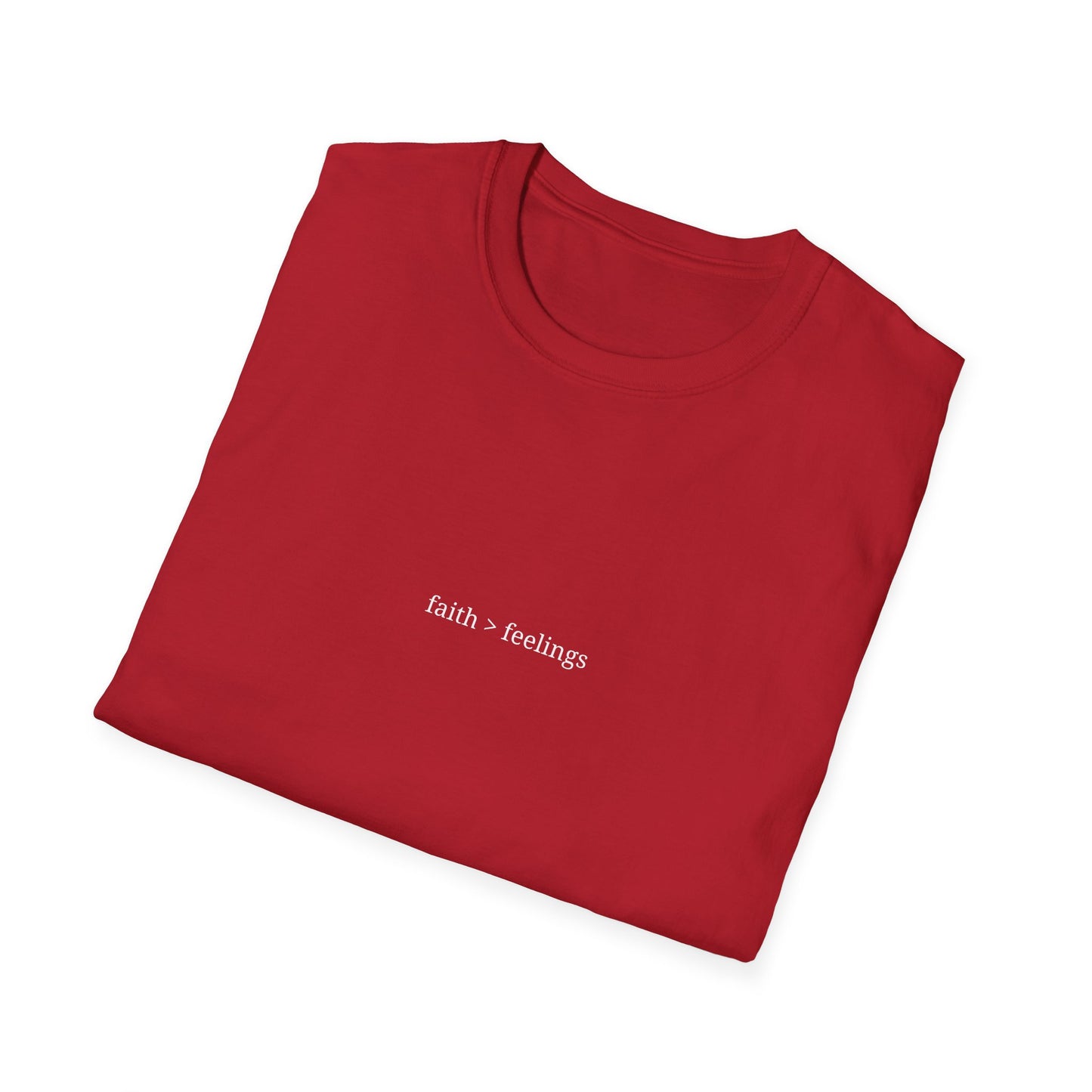 Miracle Crafted Tee - "Faith > Feelings" Front & Back Logo