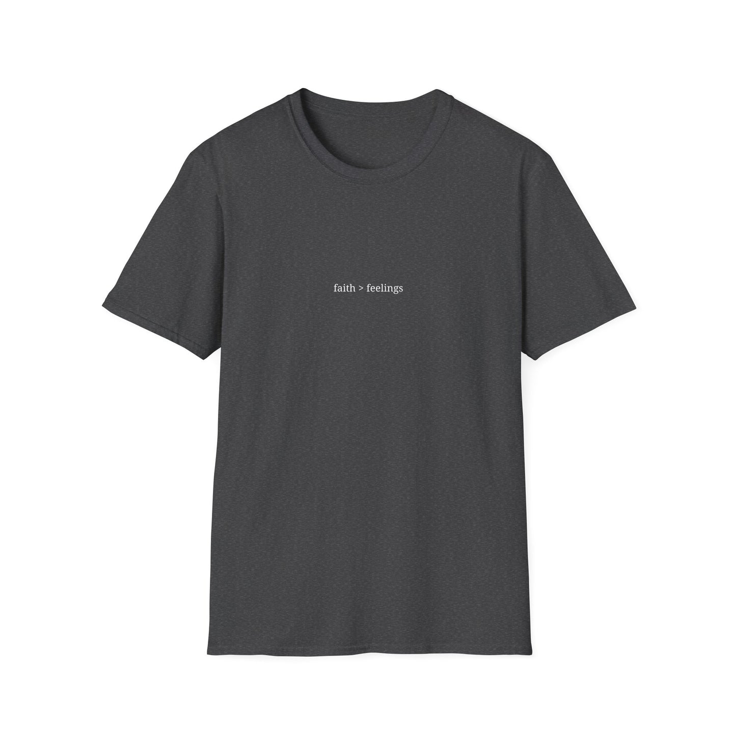Miracle Crafted Tee - "Faith > Feelings" Front & Back Logo