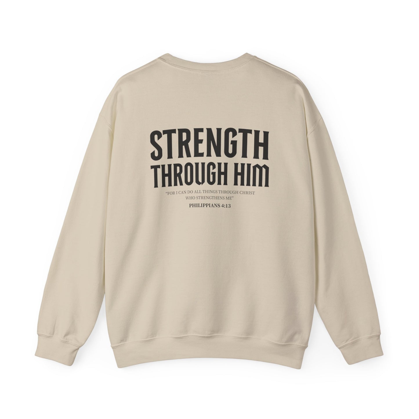 Miracle Crafted Crewneck - "Strength Through Him" Philippians 4:13