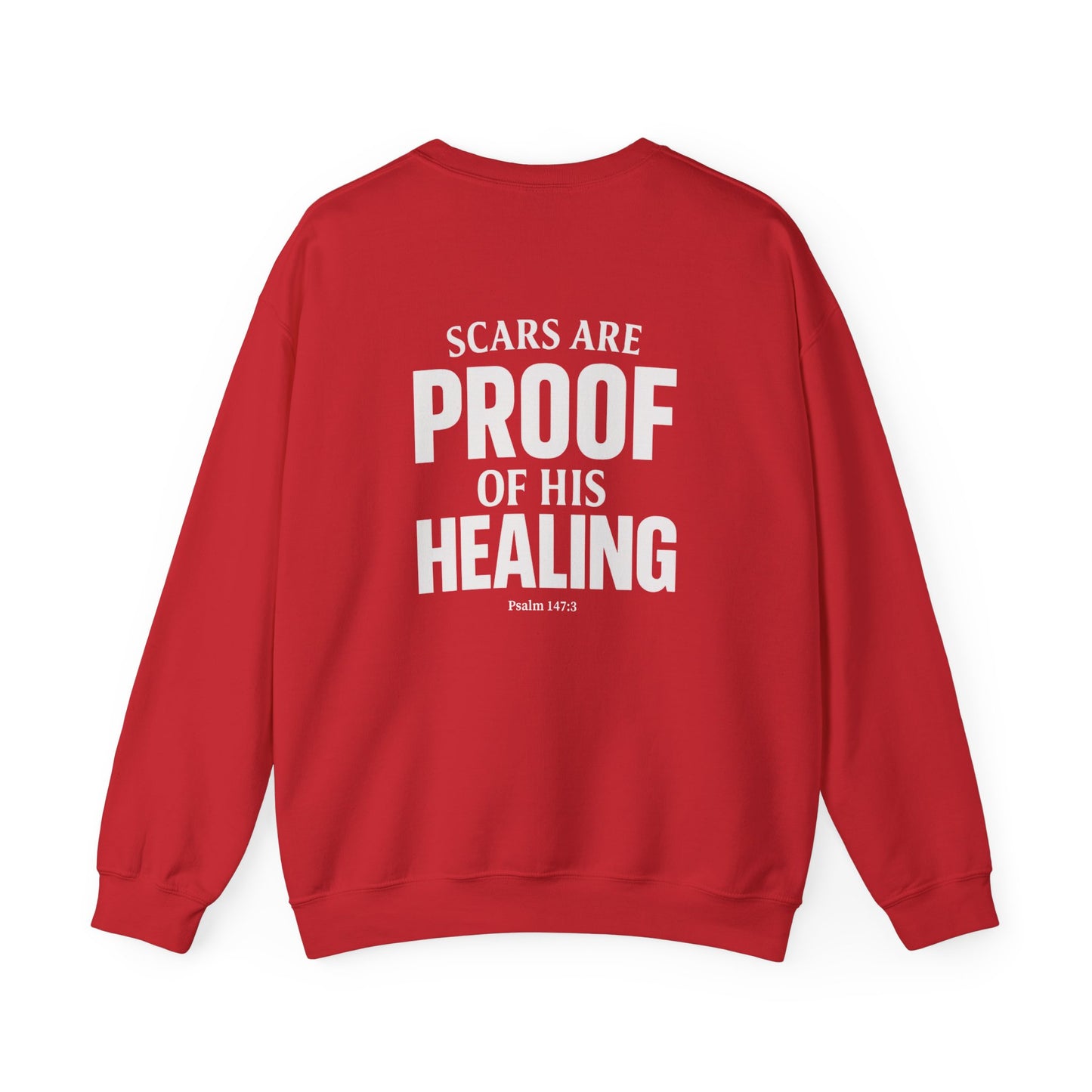 Miracle Crafted Crewneck - Scars Are Proof Of His Healing
