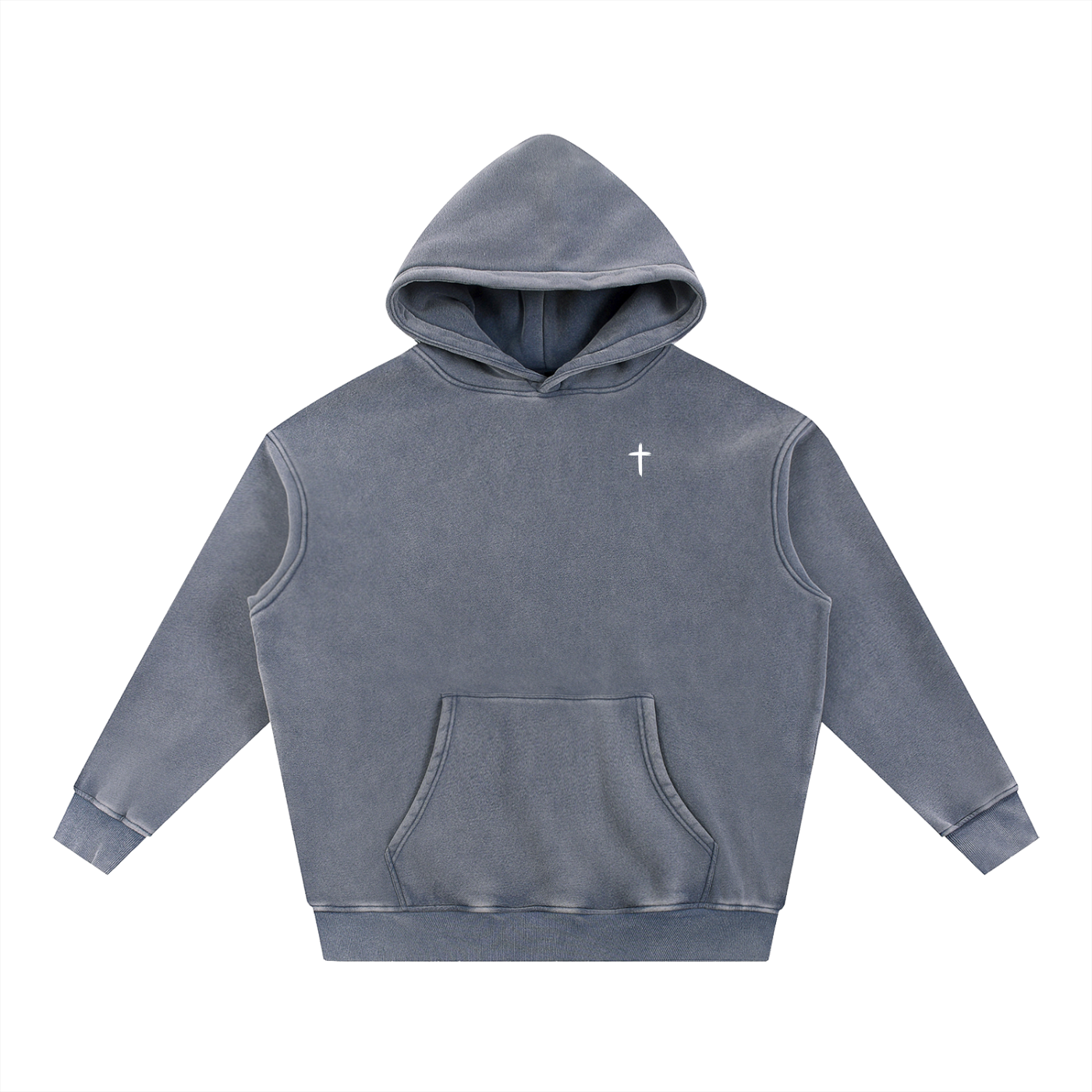 "All For Him" Snow-Washed Signature Fit Hoodie — Dark