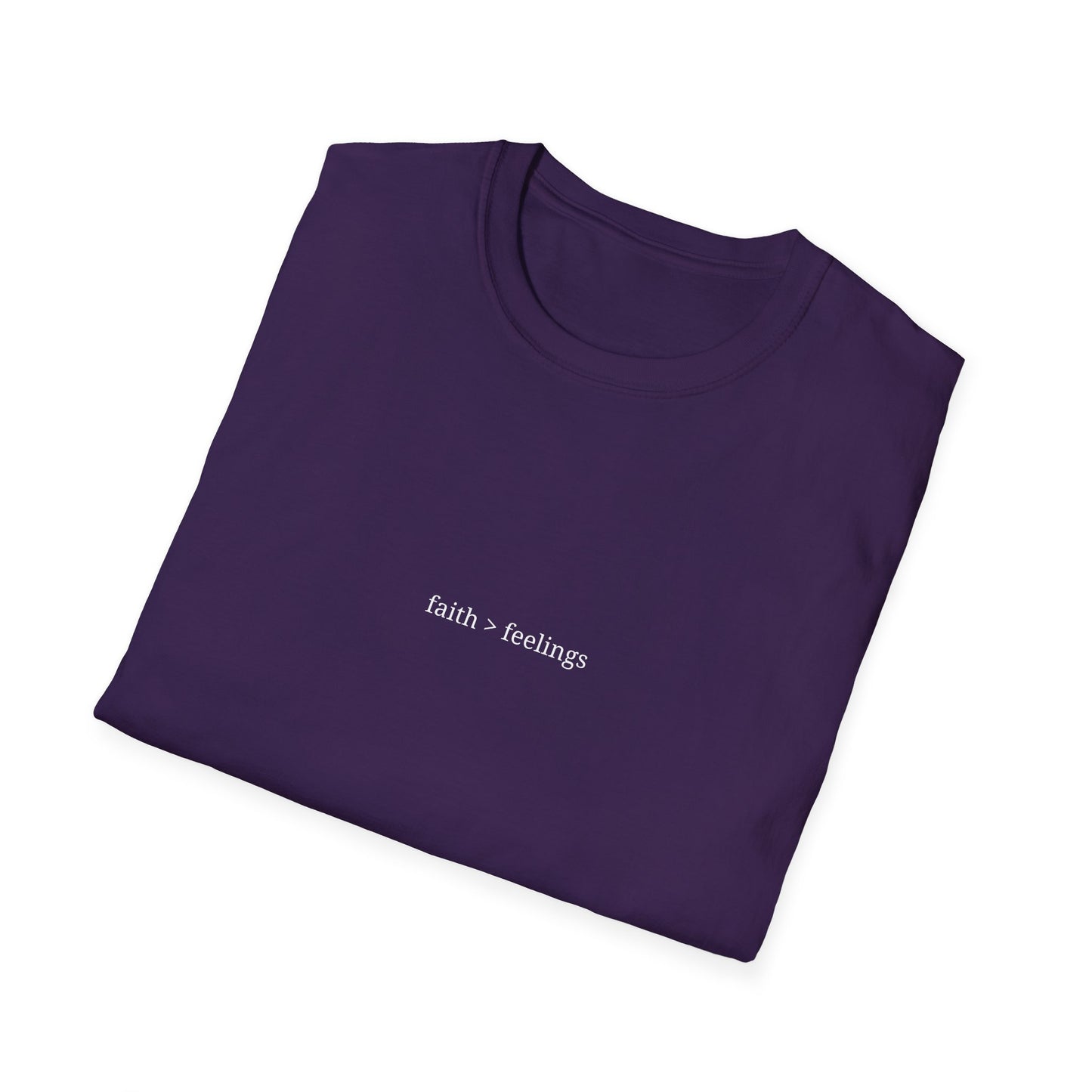 Miracle Crafted Tee - "Faith > Feelings" Front & Back Logo