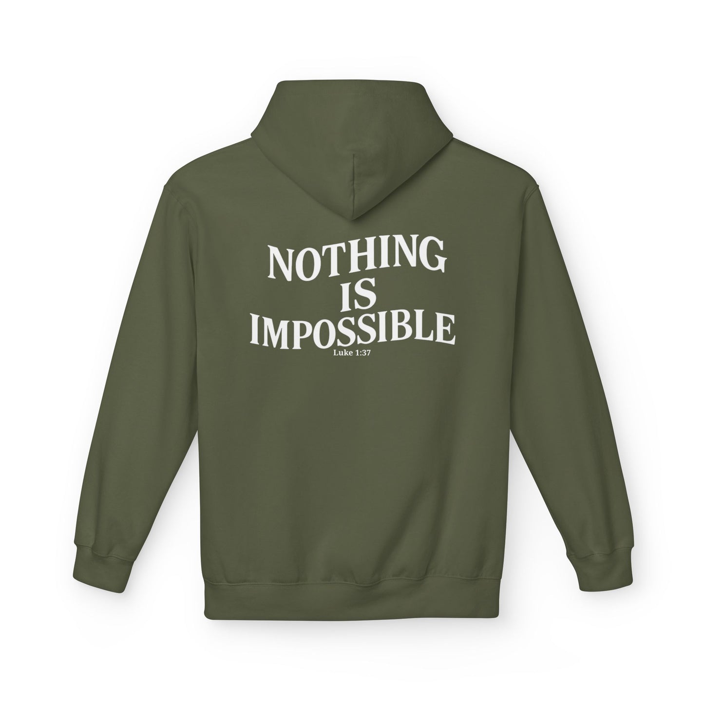 Miracle Crafted Hoodie - Luke 1:37 "Nothing Is Impossible"