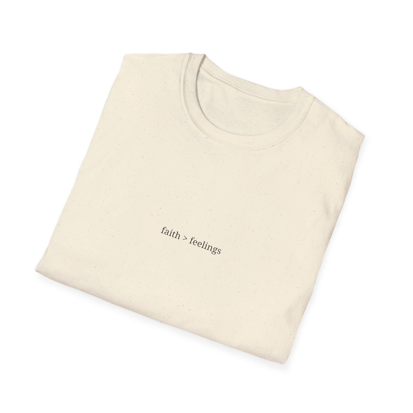 Miracle Crafted Tee - "Faith > Feelings" Front & Back Logo
