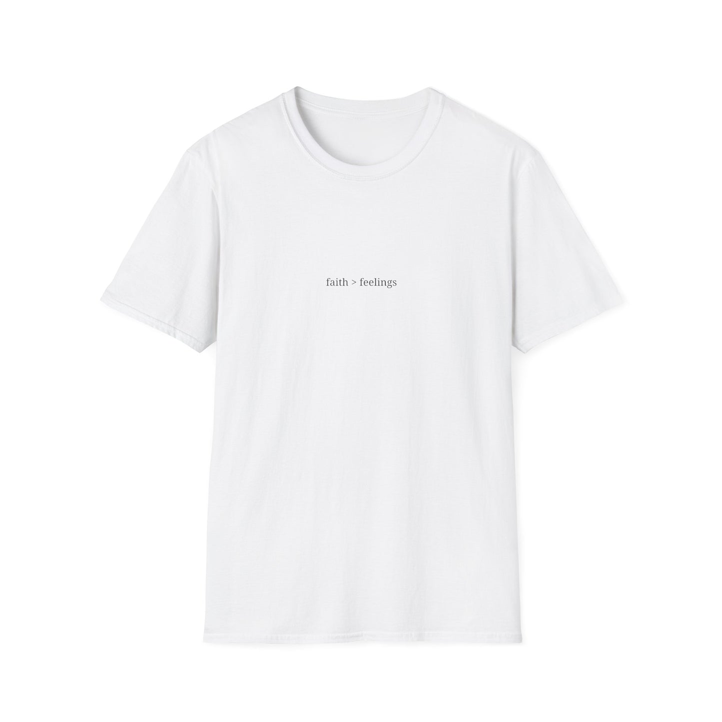 Miracle Crafted Tee - "Faith > Feelings" Front & Back Logo
